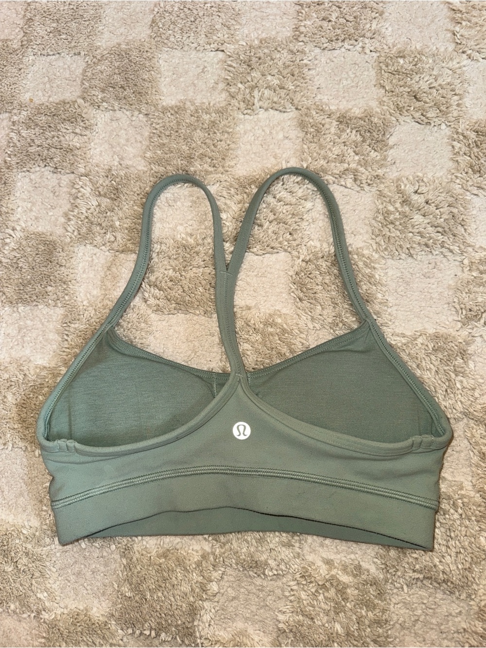 lululemon athletica Olive Green Strappy Racerback Sports Bra